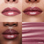 Lip macros of three skin tones wearing the MoistureGlow™ Plumping Lip Serum in shade Plum Glow.